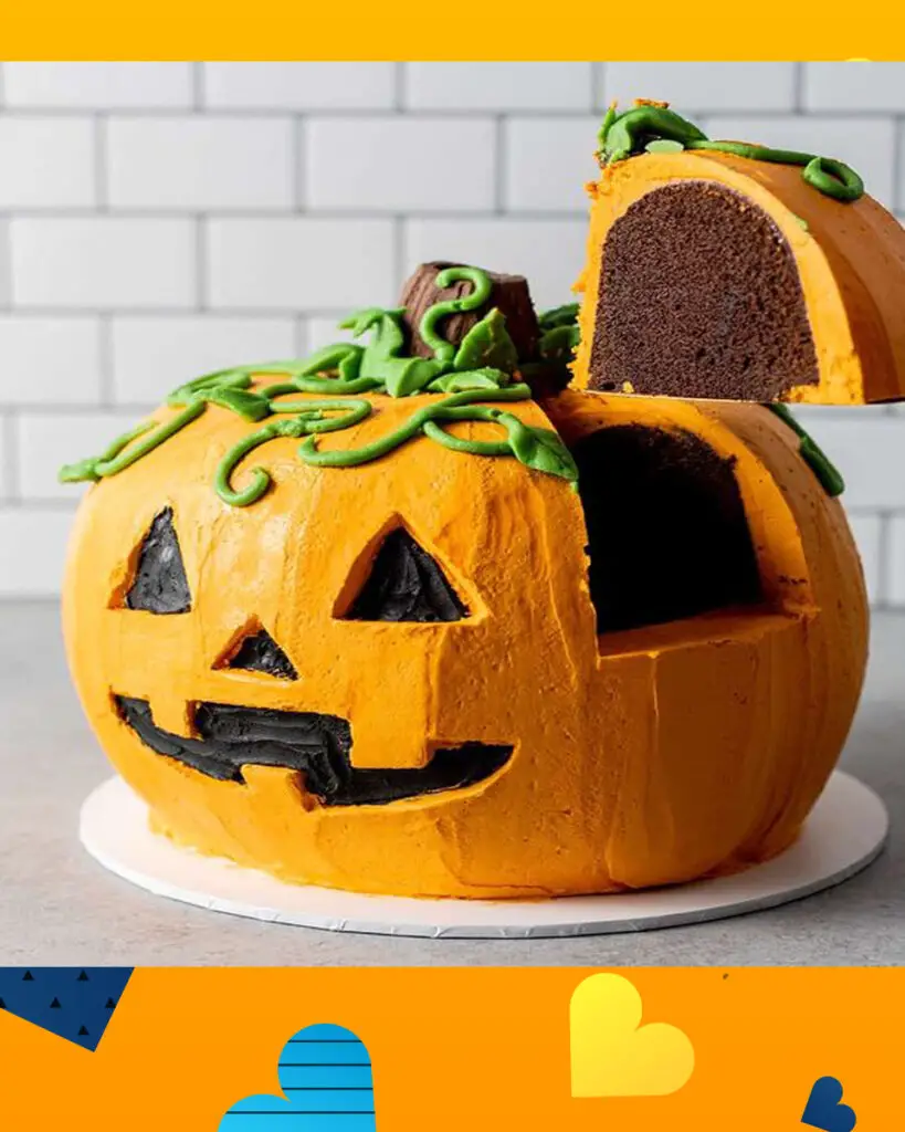 Jack-O'Lantern Halloween Cake